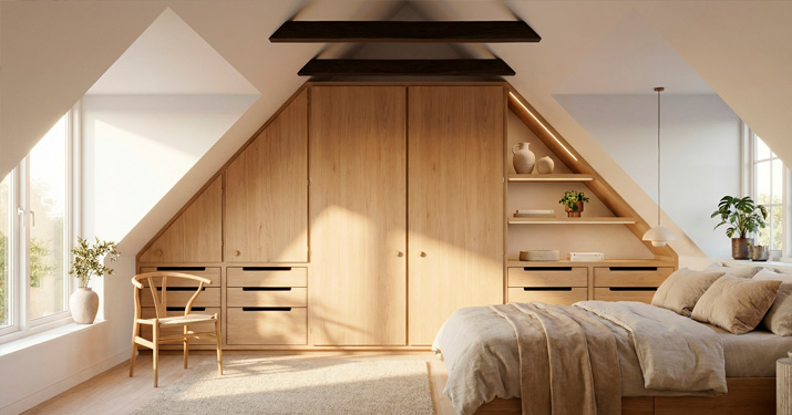 Armario para techos inclinados